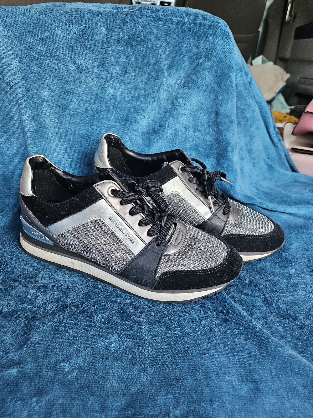 Michael Kors Men’s Black & Silver Low-Top Sneakers